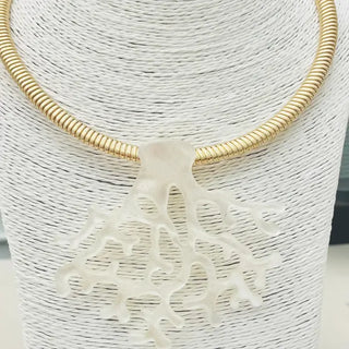 TWO FORTY TWO | White Coral Collar Necklace