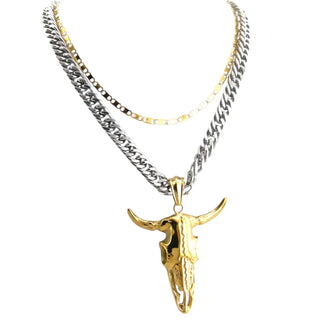 Gina Carmen | Big Bull Skull Necklace