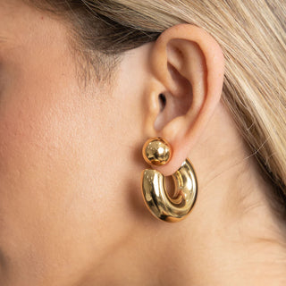 Sahira | Kelly Tube Hoop Gold