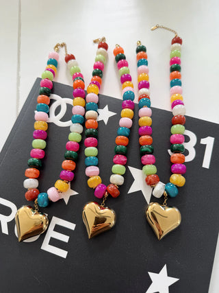 CHANSUTT | Colorful Heart Necklace