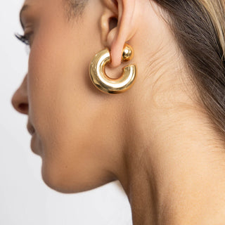 Sahira | Kelly Tube Hoop Gold