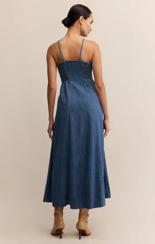 Z Supply | Angel Eyes Denim Midi Dress Medium Indigo