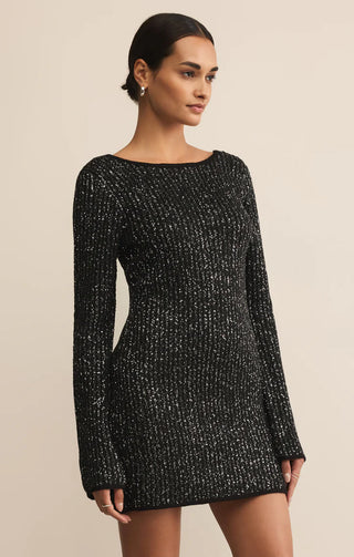 Z Supply | La Marca Sequin Mini Dress Black