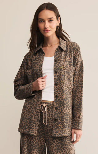 Z Supply | All Day Leopard Jacket Desert Tan