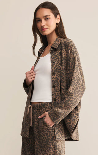 Z Supply | All Day Leopard Jacket Desert Tan