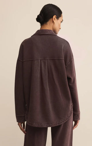 Z Supply | All Day Knit Jacket Chocolate Cherry