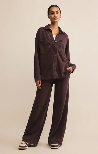 Z Supply | All Day Knit Jacket Chocolate Cherry