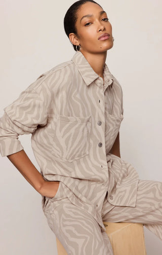 Z SUPPLY | All Day Knit Zebra Jacket Soapstone