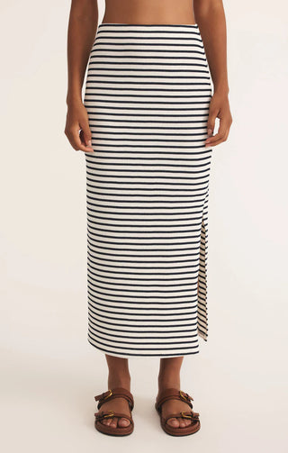 Z Supply | Ainslie Stripe Midi Skirt Eclipse