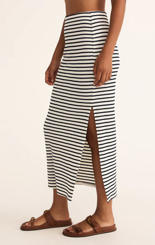 Z Supply | Ainslie Stripe Midi Skirt Eclipse