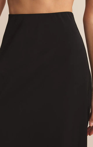 Z Supply | Izabel Luxe Satin Skirt Black