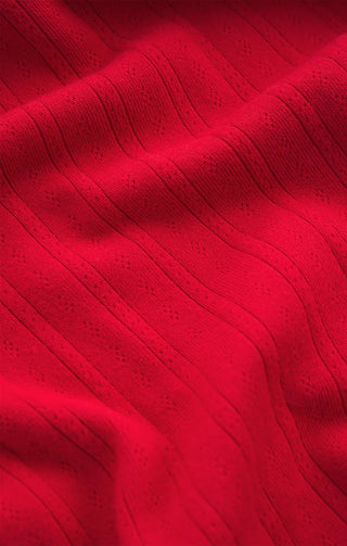 Z Supply | Holly Pointelle LS Top Festive Red