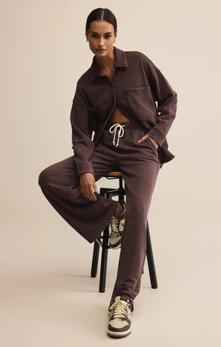 Z Supply | Hunter Knit Pant Chocolate Cherry