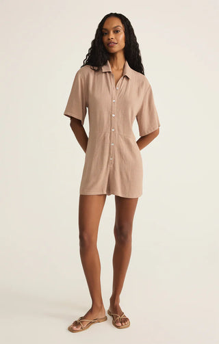 Z Supply | Marcell Romper Iced Coffee