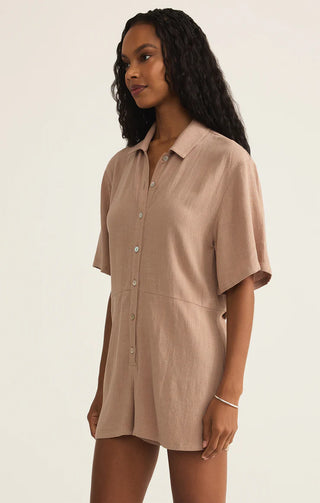 Z Supply | Marcell Romper Iced Coffee
