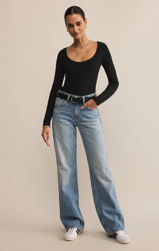 Z Supply | Second Skin Scoop Neck Top Black