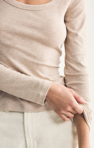 Z Supply | Second Skin Scoop Neck Top Oatmeal Heather