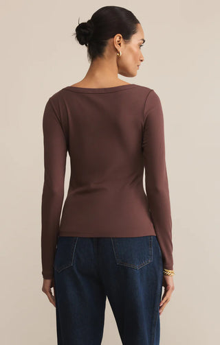 Z Supply | Second Skin Scoop Neck Top Sandalwood