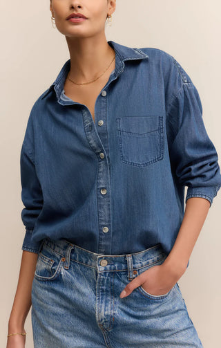 Z Supply | Atwood Denim Shirt Medium Indigo