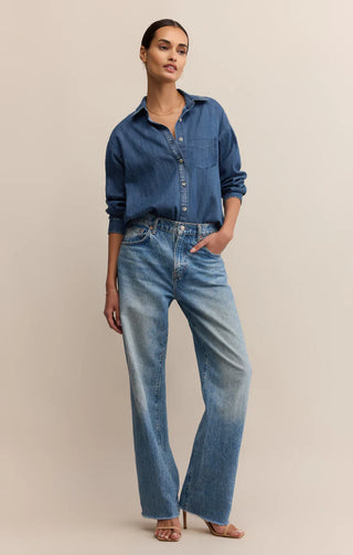 Z Supply | Atwood Denim Shirt Medium Indigo