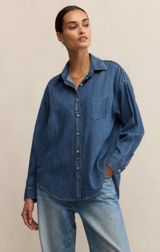 Z Supply | Atwood Denim Shirt Medium Indigo