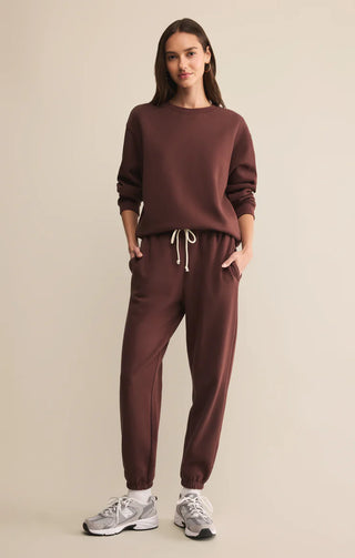 Z Supply | Boyfriend Cotton Sweatshirt Sandalwood