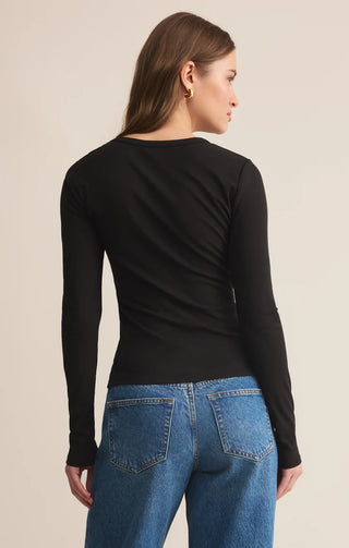 Z Supply | Second Skin Crew LS Black