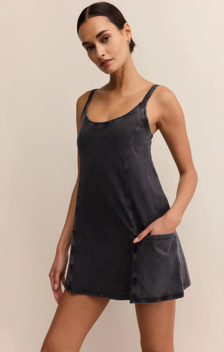 Z Supply | Jet Set Mini Dress Black Sand