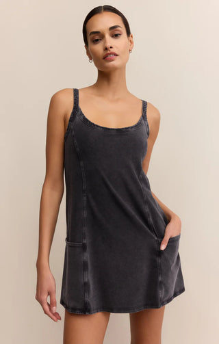 Z Supply | Jet Set Mini Dress Black Sand