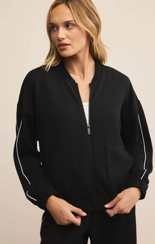 Z Supply | On Track Oversized Jacket Black