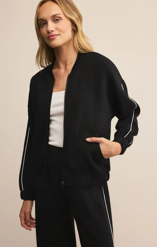 Z Supply | On Track Oversized Jacket Black