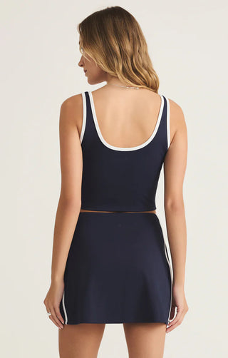 Z Supply | Newport Contrast Cropped Tank Bra Eclipse
