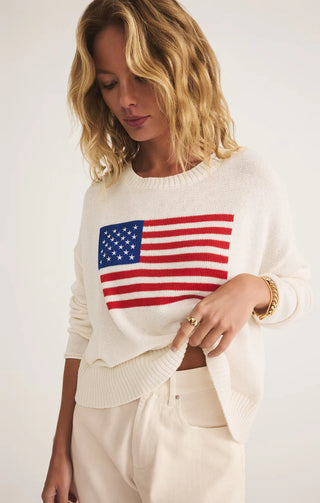 Z Supply | Sienna Patriot Sweater in Sea Salt
