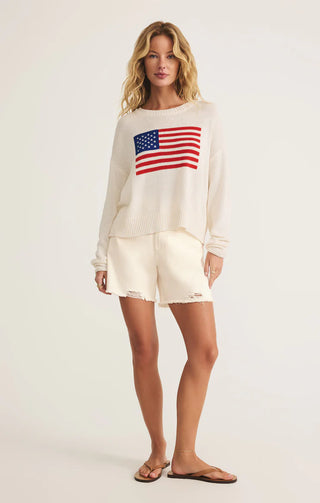 Z Supply | Sienna Patriot Sweater in Sea Salt