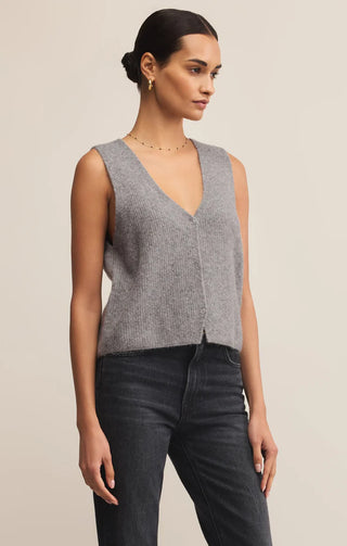 Z Supply | Bryce Sweater Vest Medium Heather Grey