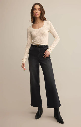 Z Supply | Tibi Scoop Mesh Sweater Crystal