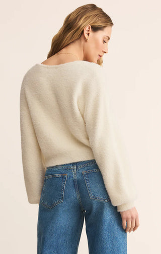 Z Supply | Sadira Fluffy Crop Cardigan Warm White