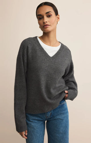 Z Supply | Eloise Sweater Charcoal Heather