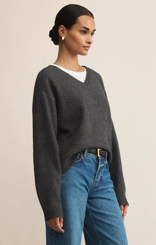 Z Supply | Eloise Sweater Charcoal Heather