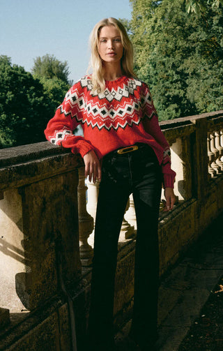 Z Supply | Adornment Fair Isle Sweater Festive Red