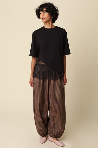 Olivaceous | Jade Lace Trim Top Black