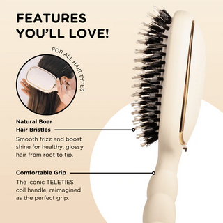 TELETIES | Boar Bristle Hair Brush Tan