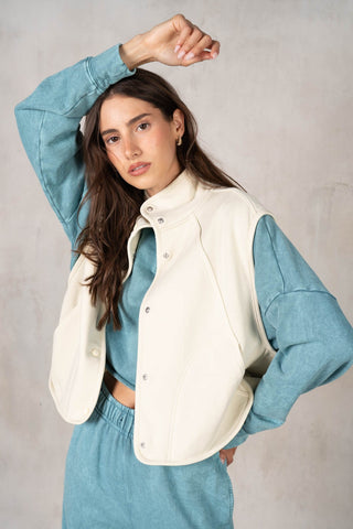 Lalamia | Ira Cotton Loop Terry Vest Butter