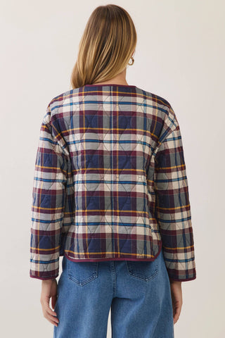 Penny Plaid Jacket Navy