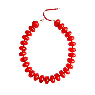 Gemelli | Bailey Chunky Beaded Necklace - Red