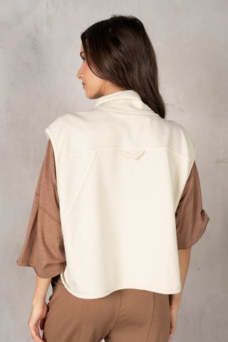 Lalamia | Ira Cotton Loop Terry Vest Butter