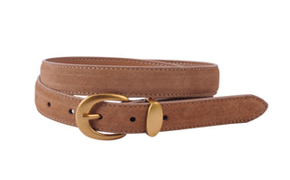 The Monica Suede Belt Camel