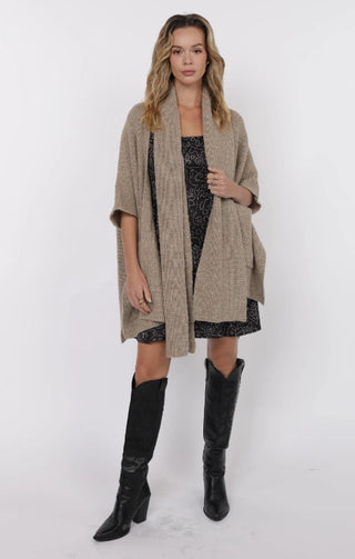 Sage The Label | Brienne Scarf Cardigan Taupe