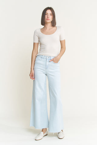 30a Array | Mica Denim | Orinda Super High Rise Wide Leg - Light Slate