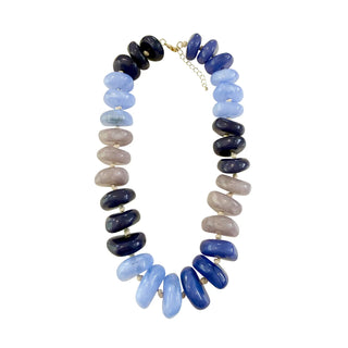 Gemelli | Delray Chunky Beaded Necklace - Blue Mix